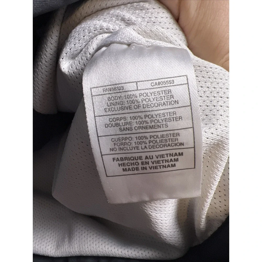 Vintage Nike Track Jacket Women's L 14-16 Full Zip Spellout 90s Gray Gym‎ Train